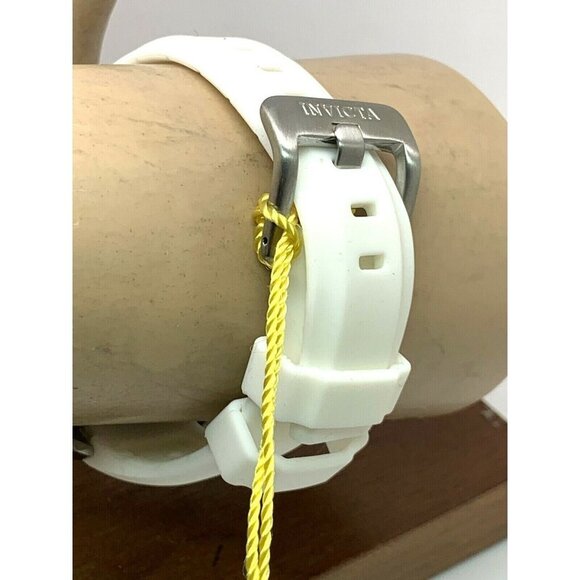 Invicta Women's Watch 28486 Angel 38mm White Dial Crystals Accent Rubber Strap - Picture 11 of 13